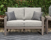Warmstead Furniture - Ashley Furniture - Hillside Barn Outdoor - Sofa with Cushion / Gray/Brown - P564-838